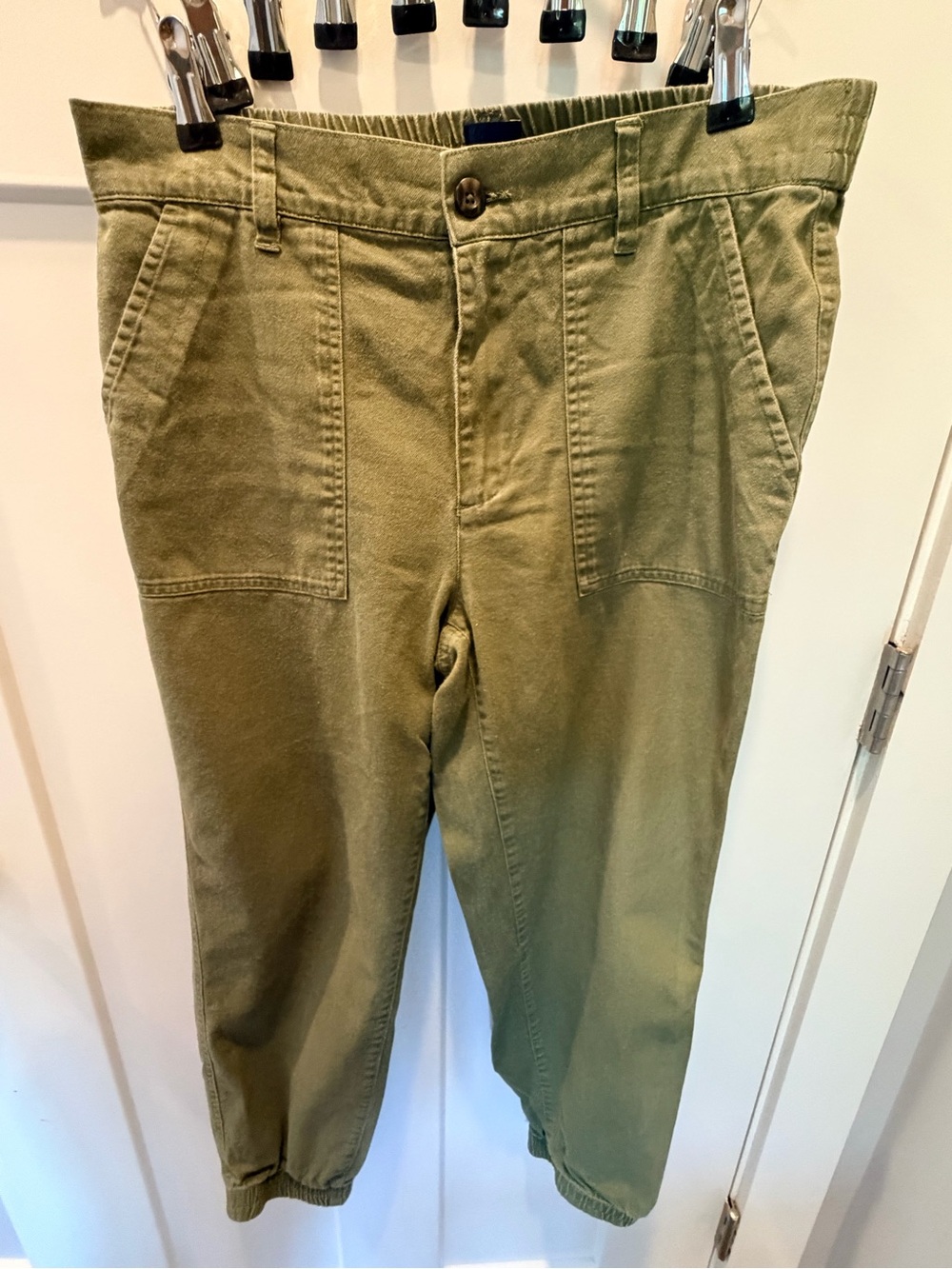 GAP Olive Green Utility Cargo Jogger Pants Medium Pull On
